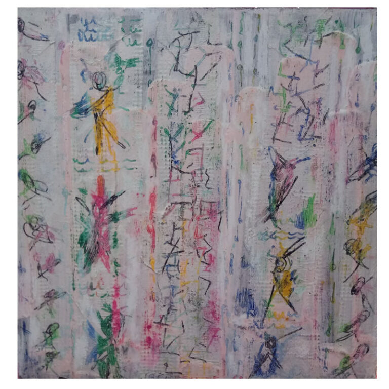 Pintura N 110 - Pictograma - Pastel al óleo 26x 26 cm Año 1989