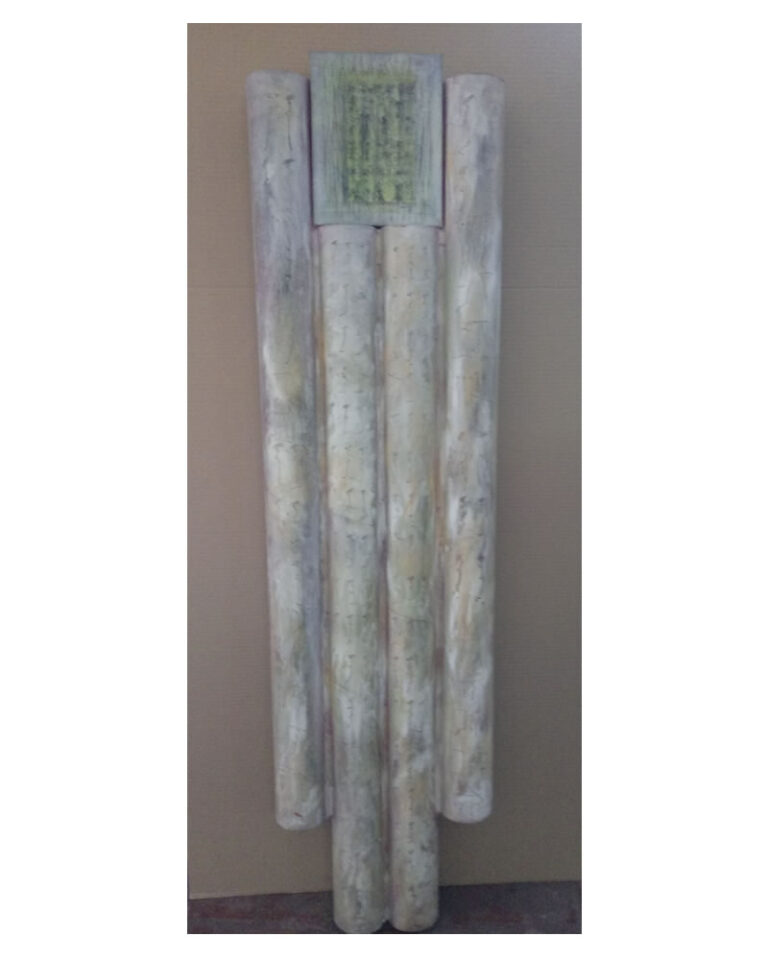 Pintura N 125- Pictograma El Artista - OBJETO Tecnica mixta 1.52x40x10cm Año 1989